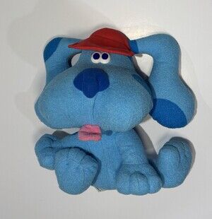 TYCO Blues Clues Plush  “Clue Keeping Blue” Dog with Red Hat 1998 Vintage